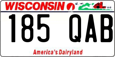 WI license plate 185QAB