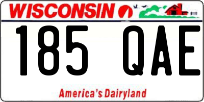 WI license plate 185QAE