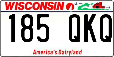 WI license plate 185QKQ