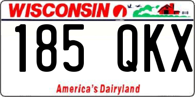 WI license plate 185QKX
