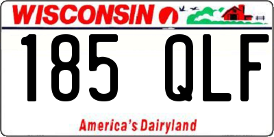 WI license plate 185QLF