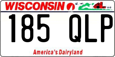 WI license plate 185QLP