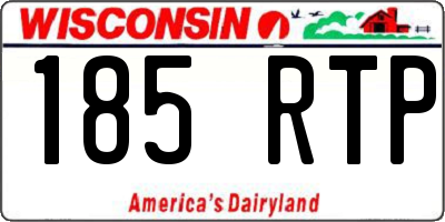 WI license plate 185RTP