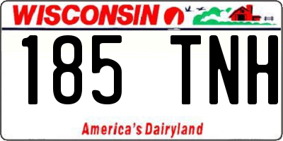 WI license plate 185TNH