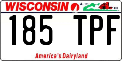 WI license plate 185TPF