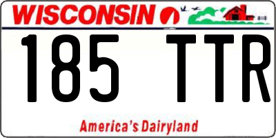 WI license plate 185TTR