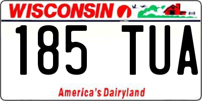 WI license plate 185TUA