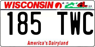 WI license plate 185TWC