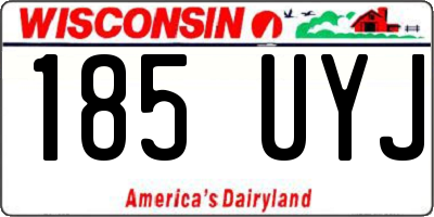 WI license plate 185UYJ