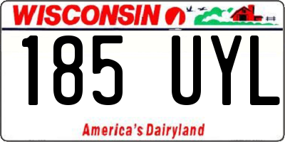 WI license plate 185UYL
