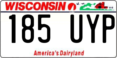 WI license plate 185UYP