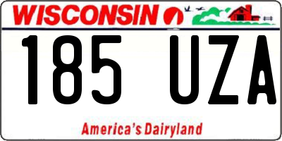 WI license plate 185UZA