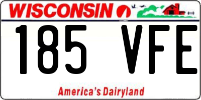 WI license plate 185VFE