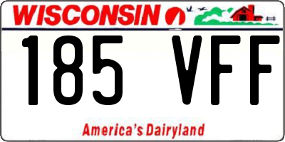 WI license plate 185VFF
