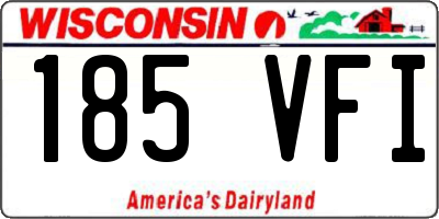WI license plate 185VFI