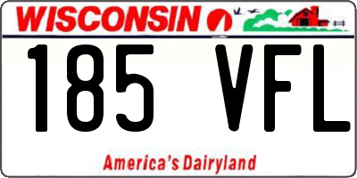 WI license plate 185VFL