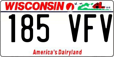 WI license plate 185VFV