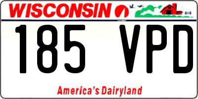 WI license plate 185VPD