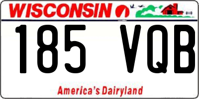 WI license plate 185VQB