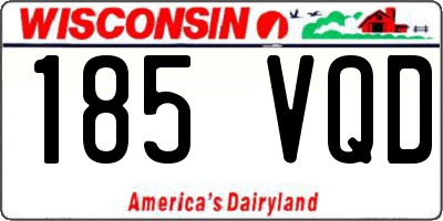 WI license plate 185VQD