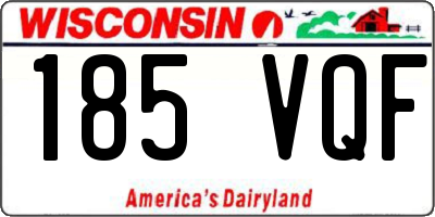 WI license plate 185VQF