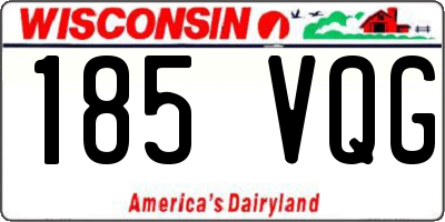 WI license plate 185VQG