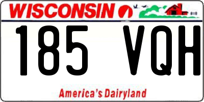 WI license plate 185VQH