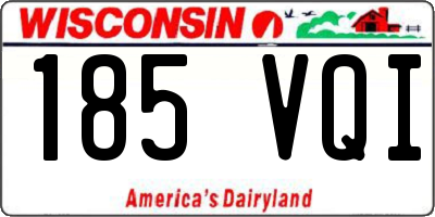 WI license plate 185VQI