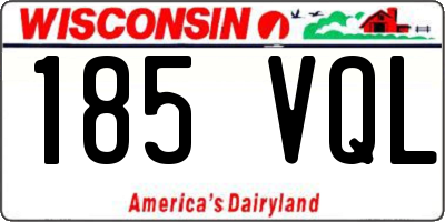 WI license plate 185VQL