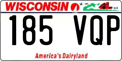 WI license plate 185VQP