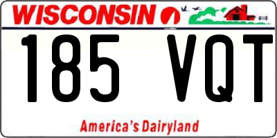 WI license plate 185VQT