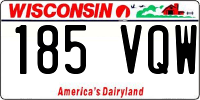 WI license plate 185VQW