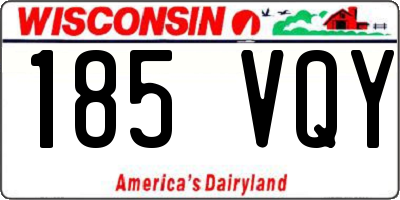 WI license plate 185VQY