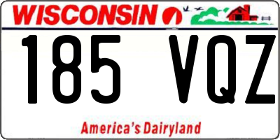 WI license plate 185VQZ
