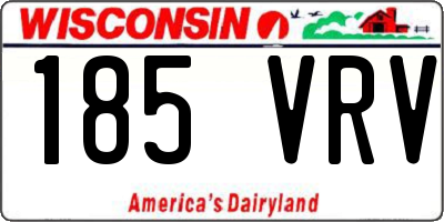 WI license plate 185VRV