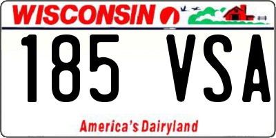 WI license plate 185VSA