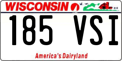 WI license plate 185VSI