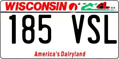 WI license plate 185VSL