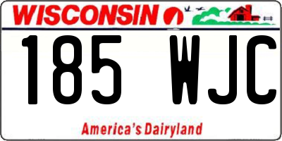 WI license plate 185WJC