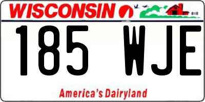 WI license plate 185WJE