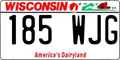 WI license plate 185WJG