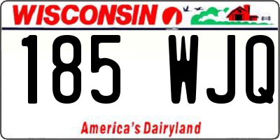 WI license plate 185WJQ
