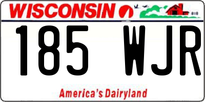 WI license plate 185WJR