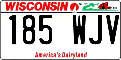 WI license plate 185WJV