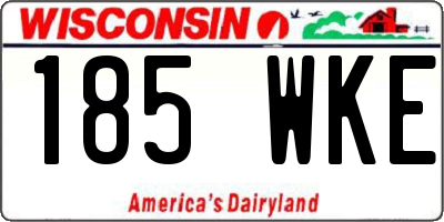 WI license plate 185WKE