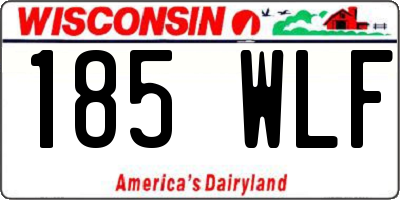 WI license plate 185WLF