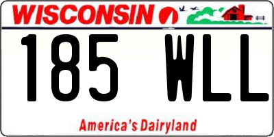 WI license plate 185WLL
