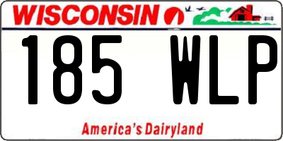 WI license plate 185WLP