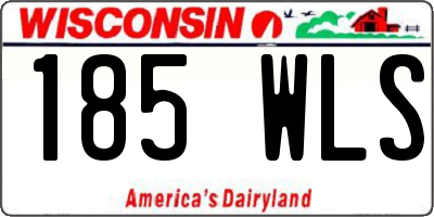 WI license plate 185WLS