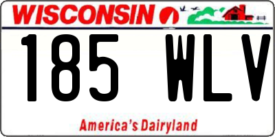 WI license plate 185WLV